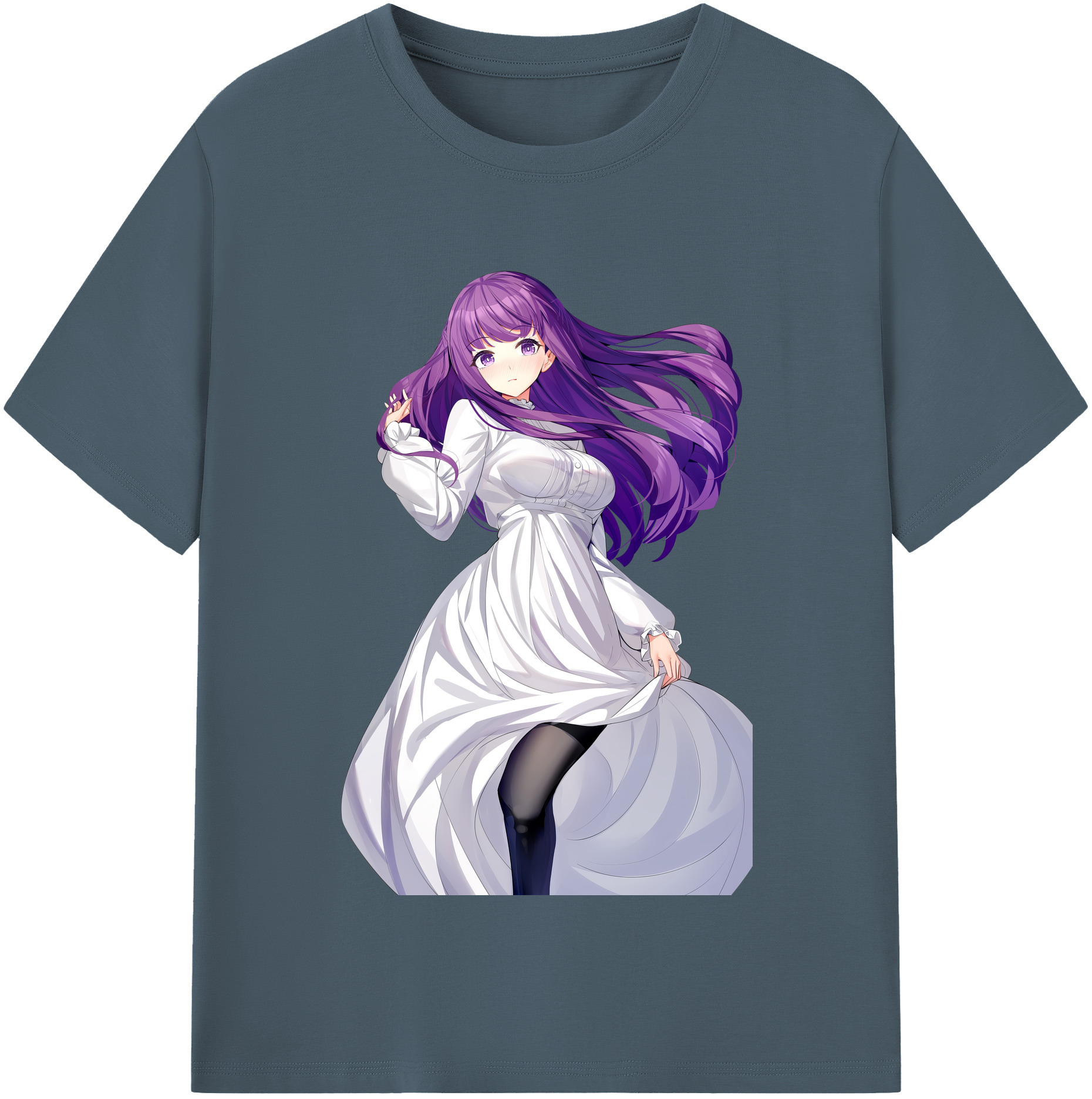 （画像用） 葬送のフリーレン Frieren 綿100％半袖Tシャツ（フロントプリント）